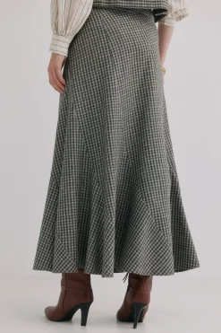 Hoss Intropia Romilda. Falda cuadros Estampado azul