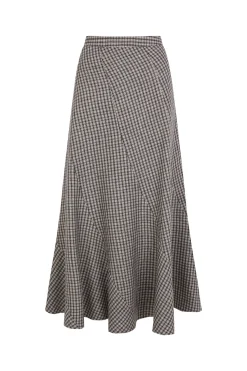 Hoss Intropia Romilda. Falda cuadros Estampado azul