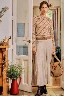 Hoss Intropia Rosa. Falda godets Gris Sale