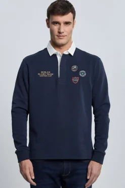 Valecuatro Rugby 3 escudos Azul marino Discount