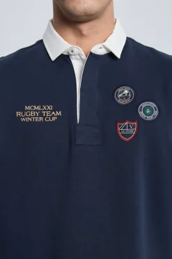 Valecuatro Rugby 3 escudos Azul marino Discount