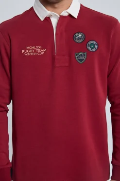 Valecuatro Rugby 3 escudos burdeos Granate Best