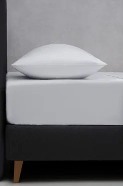 Bassols Sábana Bajera Satén 400 Hilos Cama 150-160 cm Blanco Online