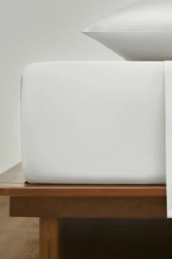 Bassols Sábana Bajera Satén 300 Hilos Cama 180 cm Blanco