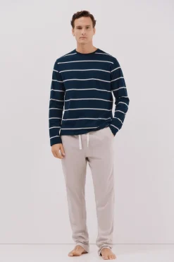 Cortefiel Set de pijama punto Azul marino