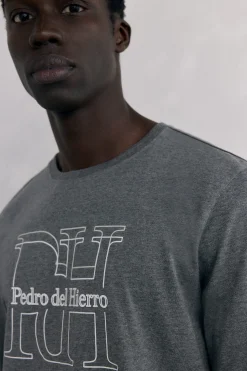 Pedro del Hierro Set de pijama punto Gris