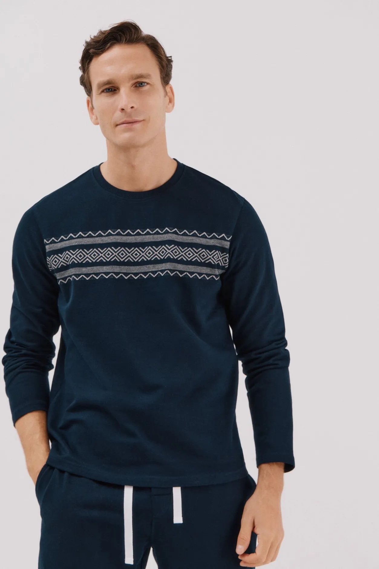 Cortefiel Set de pijama punto polar Azul marino Outlet