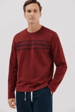 Cortefiel Set de pijama punto polar Granate Hot