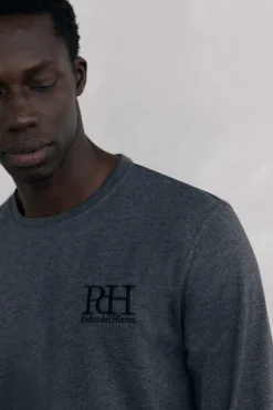 Pedro del Hierro Set de pijama punto y tela Gris