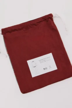 Cortefiel Set de pijama punto y tela Granate Hot