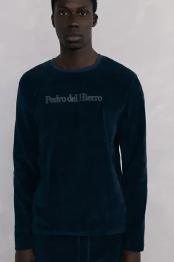 Pedro del Hierro Set de pijama terciopelo Azul Best