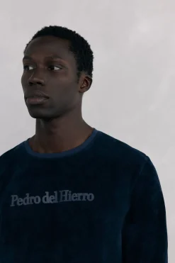 Pedro del Hierro Set de pijama terciopelo Azul Best