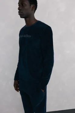 Pedro del Hierro Set de pijama terciopelo Azul Best