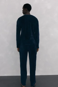 Pedro del Hierro Set de pijama terciopelo Azul Best