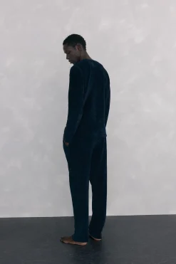 Pedro del Hierro Set de pijama terciopelo Azul Best