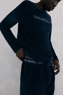 Pedro del Hierro Set de pijama terciopelo Azul Best