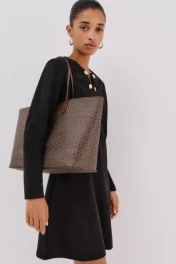 Cortefiel Shopper monogram Estampado marr&oacute;n Hot