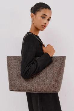 Cortefiel Shopper monogram Estampado marr&oacute;n Hot