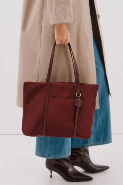 Cortefiel Shopper nylon logo gr Granate Outlet