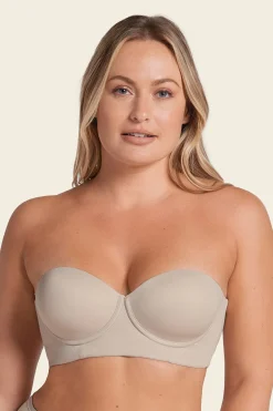 Leonisa Sin tirantes bustier 360° de perfección beige Outlet
