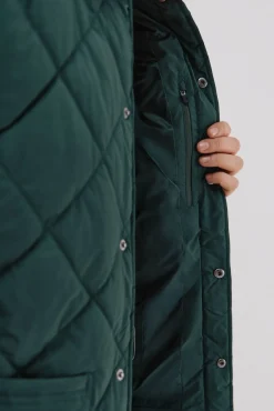 Cortefiel Sobrecamisa acolchada Verde oscuro Outlet