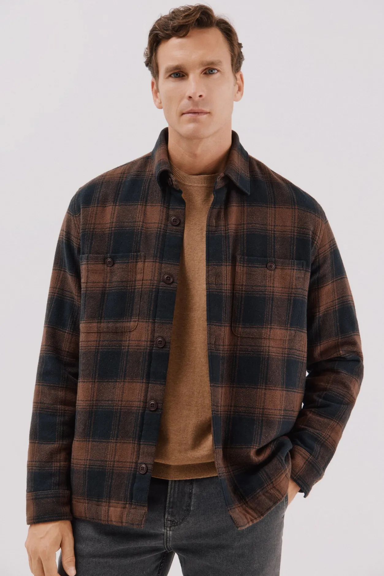 Cortefiel Sobrecamisa acolchada Marrón Online