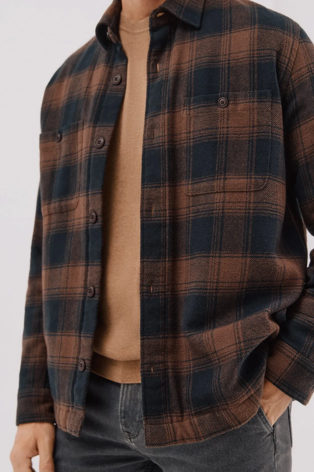 Cortefiel Sobrecamisa acolchada Marrón Online