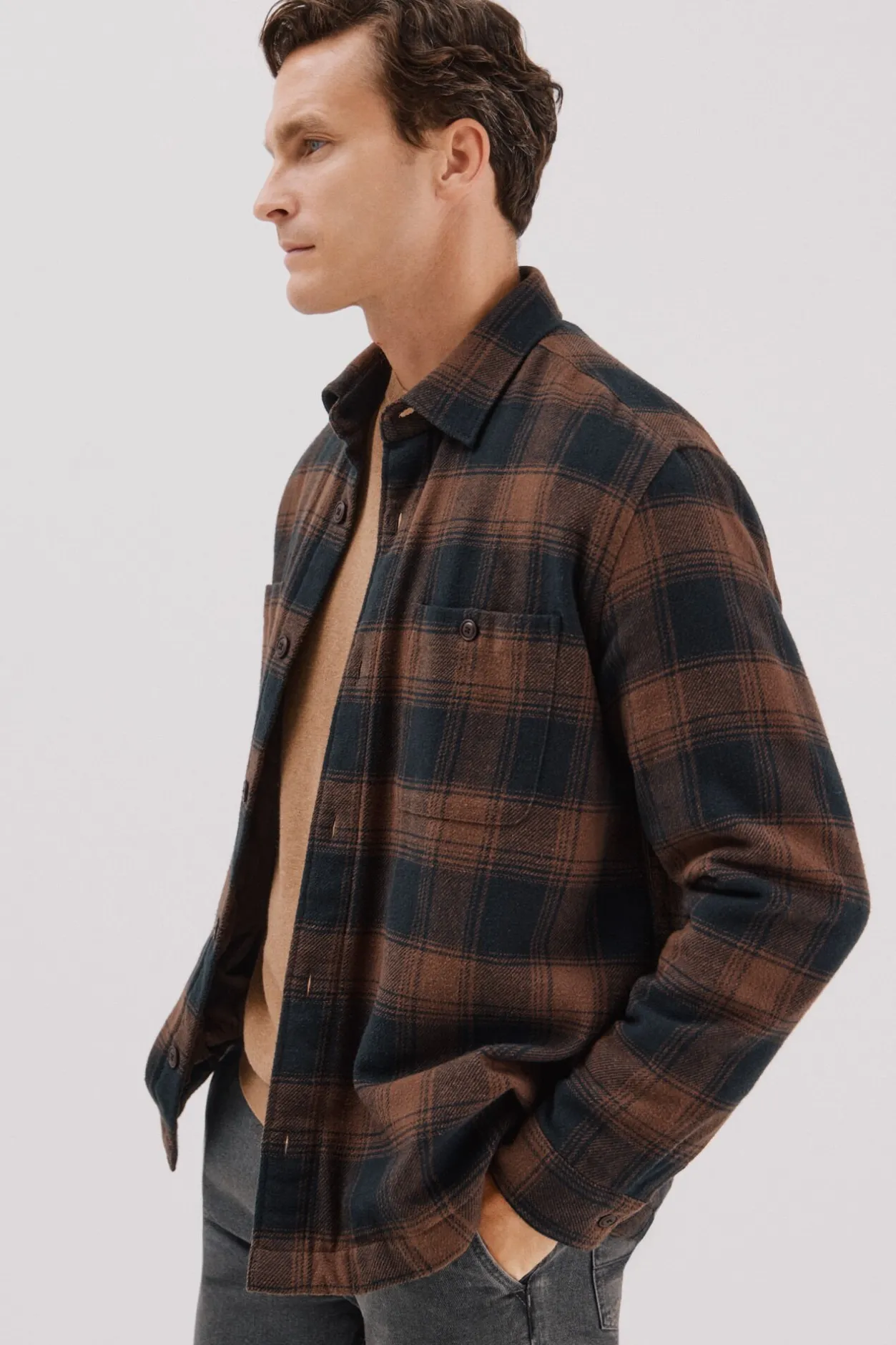 Cortefiel Sobrecamisa acolchada Marrón Online