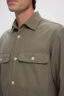 Jack & Jones Sobrecamisa confort fit Kaki Discount