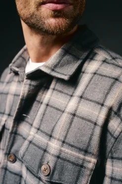 OOTO Sobrecamisa cuadro Gris Discount