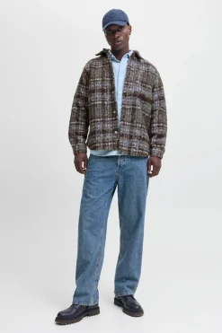 Jack & Jones Sobrecamisa cuadros marr&oacute;n Online