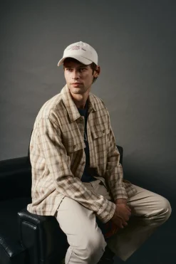 OOTO Sobrecamisa de cuadros Beige Hot