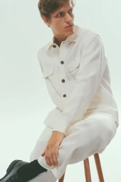 Selected Sobrecamisa de lino Blanco Best