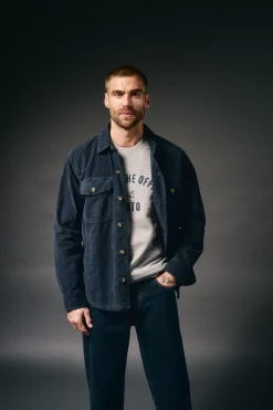 OOTO Sobrecamisa de pana Azul marino