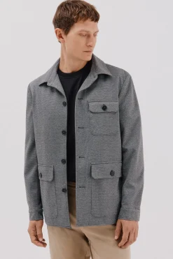 Cortefiel Sobrecamisa de punto Gris oscuro Discount