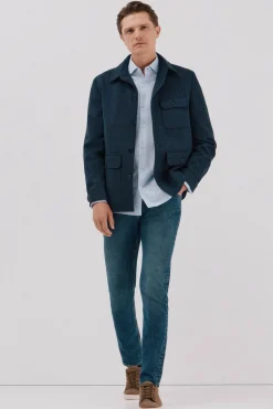 Cortefiel Sobrecamisa de punto Azul marino Online