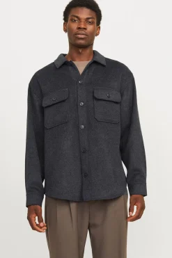 Jack & Jones Sobrecamisa de sarga negro Discount