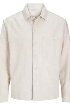 Jack & Jones Sobrecamisa de sarga corte ancho gris Outlet