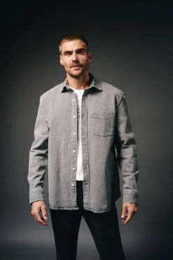 OOTO Sobrecamisa denim Gris Best