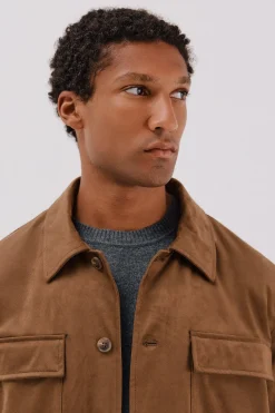 Cortefiel Sobrecamisa efecto ante Beige Clearance