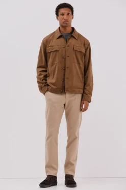 Cortefiel Sobrecamisa efecto ante Beige Clearance