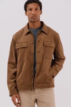 Cortefiel Sobrecamisa efecto ante Beige Clearance