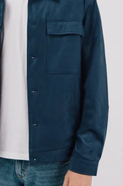 Cortefiel Sobrecamisa efecto ante Azul oscuro Sale