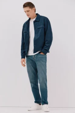 Cortefiel Sobrecamisa efecto ante Azul oscuro Sale