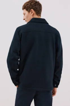 Cortefiel Sobrecamisa lana Azul marino Online