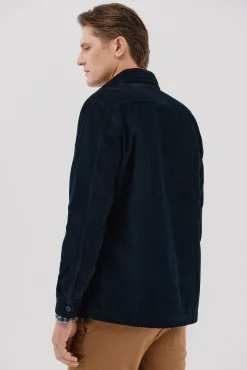 Cortefiel Sobrecamisa pana Azul marino Best