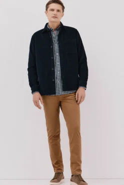 Cortefiel Sobrecamisa pana Azul marino Best