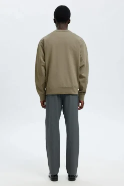 Selected Sudadera 100% algodón orgánico Verde Clearance