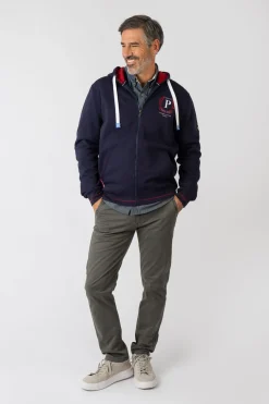 Privata Sudadera abierta con capucha y bolsillos Azul marino New