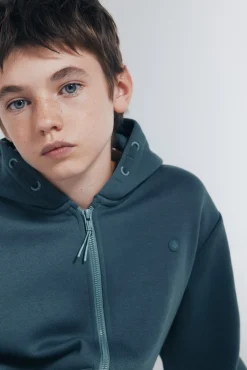 Springfield Kids Sudadera abierta con capucha niño azul Sale